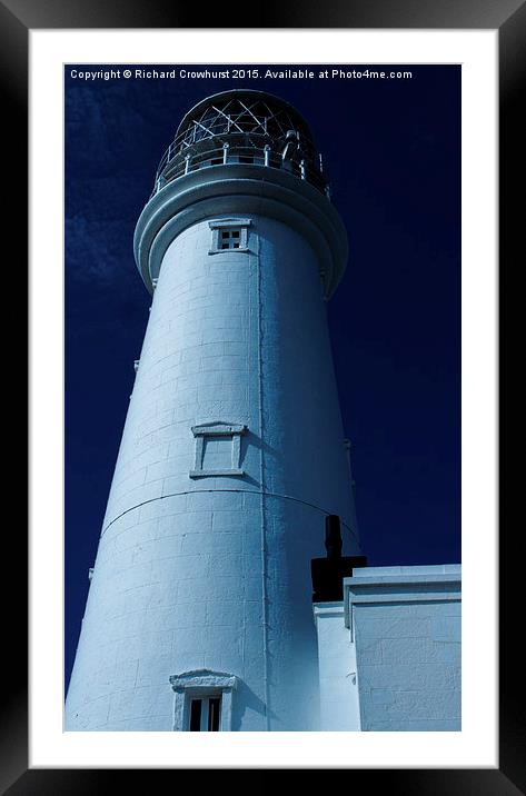 Lighthouse Blues Framed Mounted Print by Richard Crowhurst