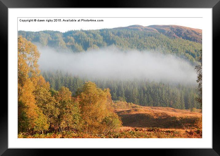  Highlands in Autumn Framed Mounted Print by Dawn Rigby