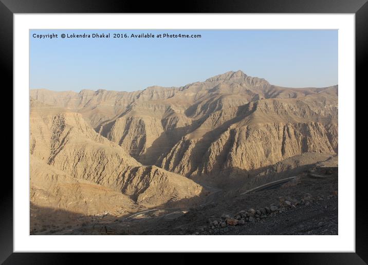 mountain in gulf Framed Mounted Print by Lokendra Dhakal