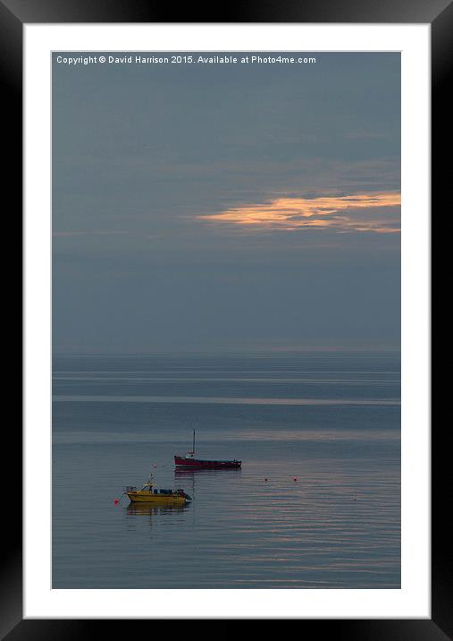 "Early Morning Calm" Framed Mounted Print by David Harrison