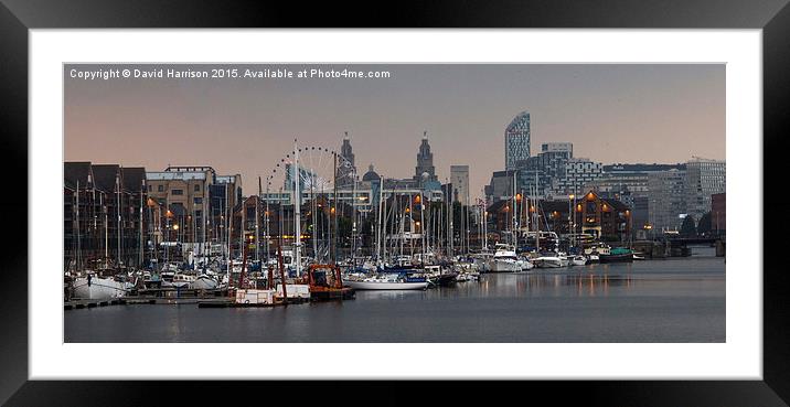  "Twilight on Liverpool" Framed Mounted Print by David Harrison