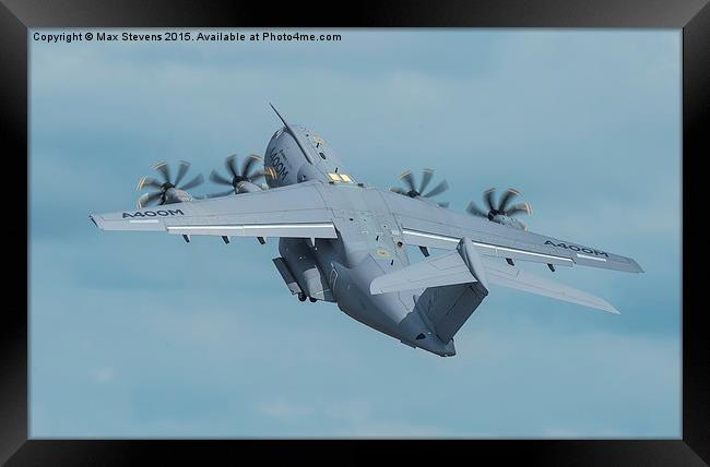  Airbus Military A400M lifts off Framed Print by Max Stevens