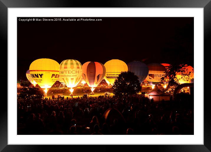  Balloon Glow Framed Mounted Print by Max Stevens