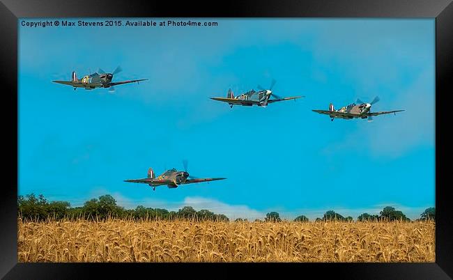  Battle of Britain 75th Anniversary Flypast Framed Print by Max Stevens