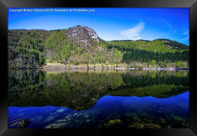  Raven Crag from the foot of Great How Framed Print by Max Stevens