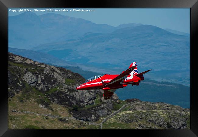  Red Arrows in Snowdonia Framed Print by Max Stevens