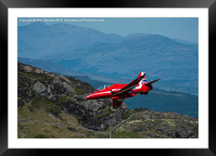  Red Arrows in Snowdonia Framed Mounted Print by Max Stevens