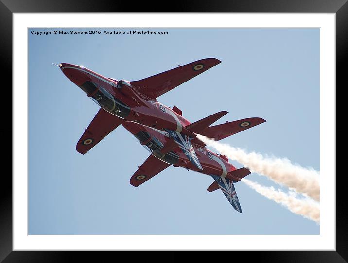  Red Arrows pair in close formation Framed Mounted Print by Max Stevens