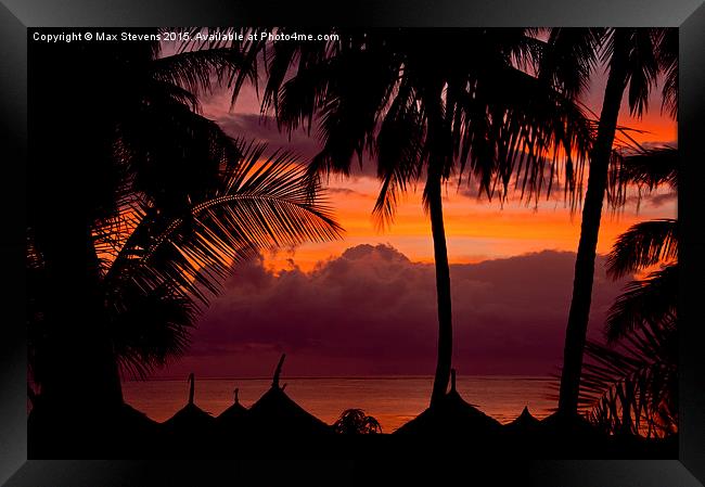  Tropical sunrise Framed Print by Max Stevens