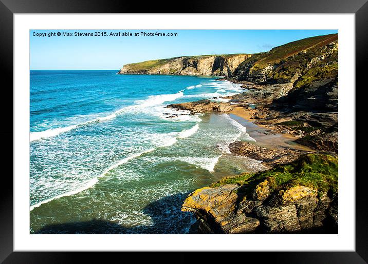  The rugged North Cornwall coast Framed Mounted Print by Max Stevens