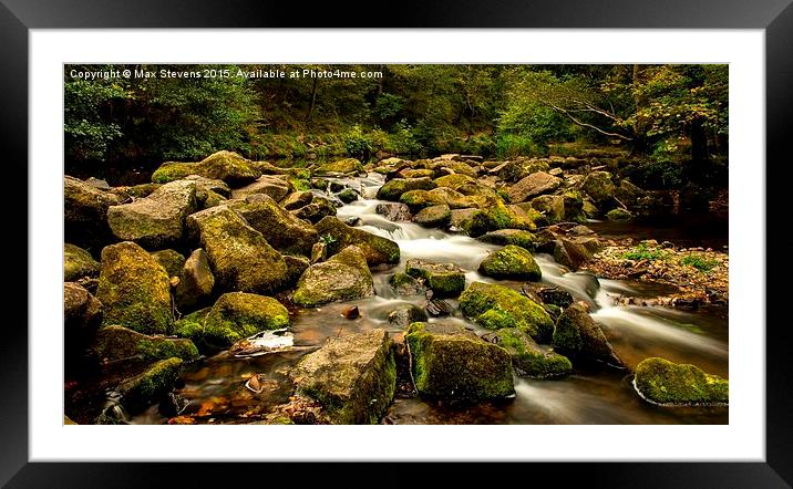  Autumn on the River Bovey Framed Mounted Print by Max Stevens
