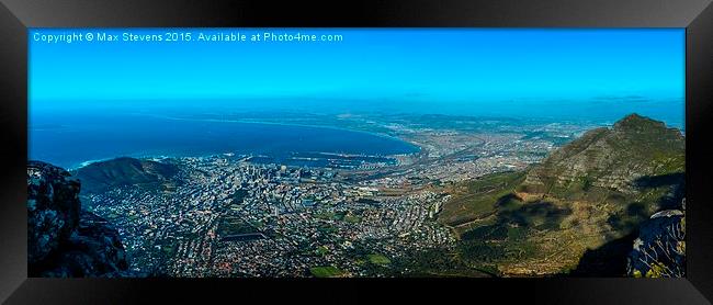  Cape Town Panorama Framed Print by Max Stevens