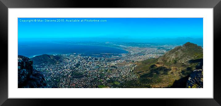  Cape Town Panorama Framed Mounted Print by Max Stevens