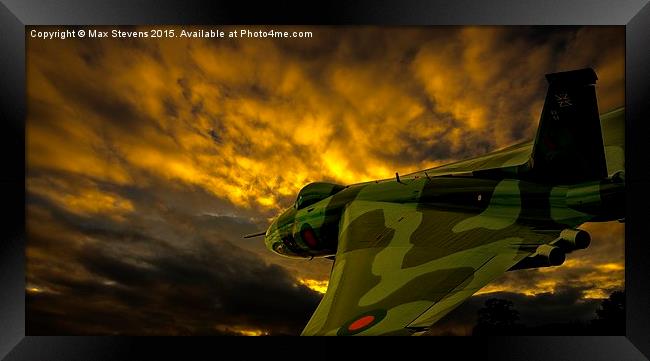  Vulcan into the Sunset Framed Print by Max Stevens