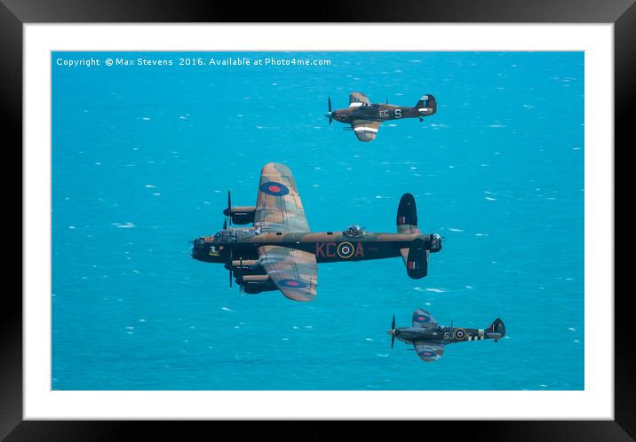 Battle of Britain Flypast at Beachy Head Framed Mounted Print by Max Stevens