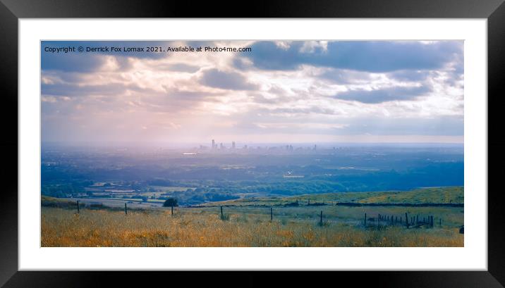 Manchester City Centre Framed Mounted Print by Derrick Fox Lomax