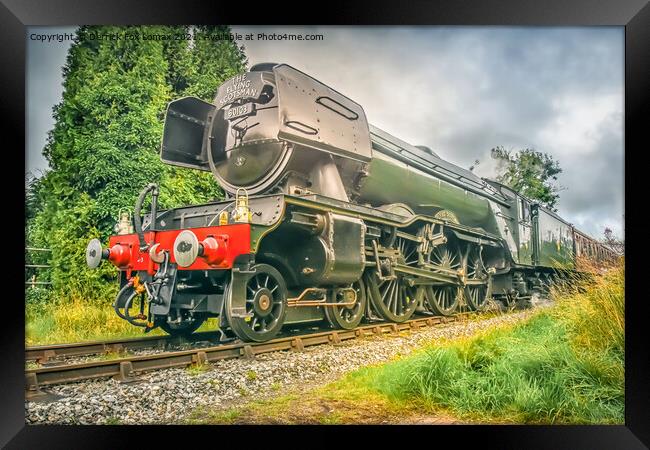  The Flying scotsman in bury lancs Framed Print by Derrick Fox Lomax
