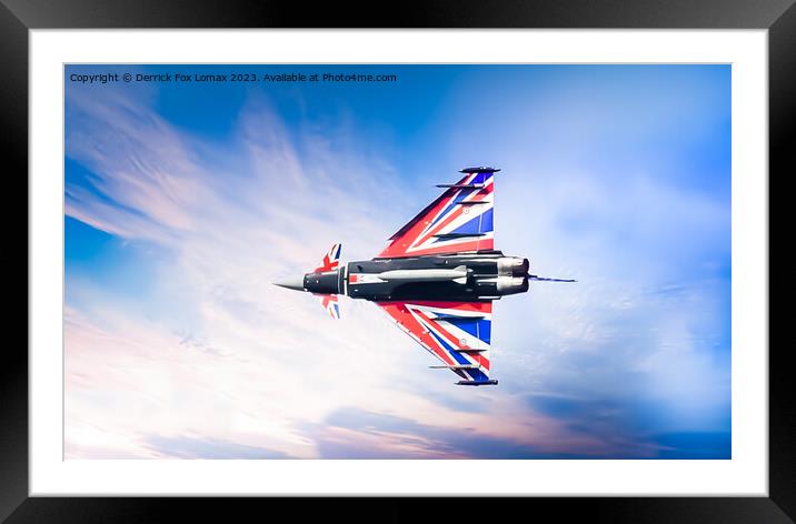 Euro fighter Typhoon Framed Mounted Print by Derrick Fox Lomax