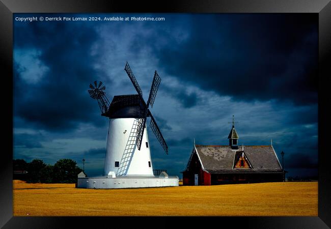 Lytham windmill Framed Print by Derrick Fox Lomax