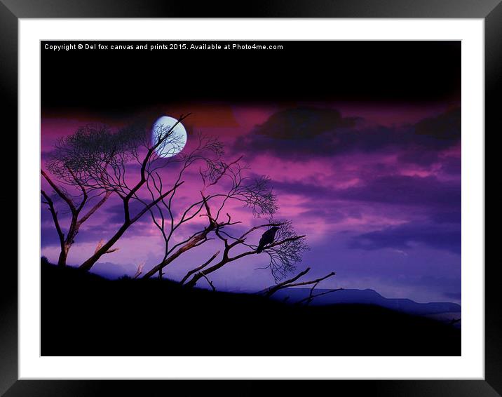  moonlight over lancashire Framed Mounted Print by Derrick Fox Lomax
