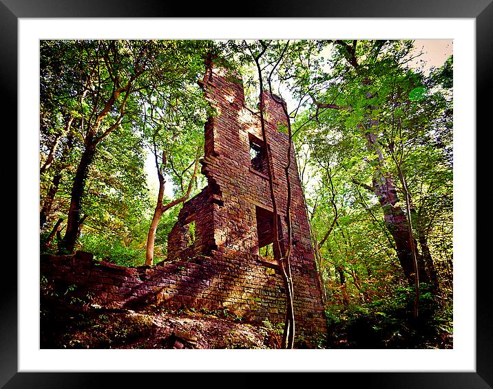  ruins of the mill Framed Mounted Print by Derrick Fox Lomax