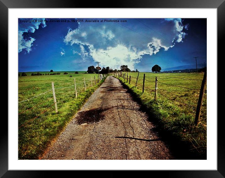  The road to furthergate Framed Mounted Print by Derrick Fox Lomax