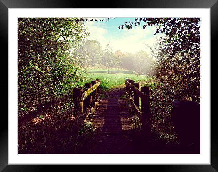  Bridge over the brook Framed Mounted Print by Derrick Fox Lomax