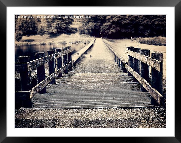  The old bridge over the lake Framed Mounted Print by Derrick Fox Lomax