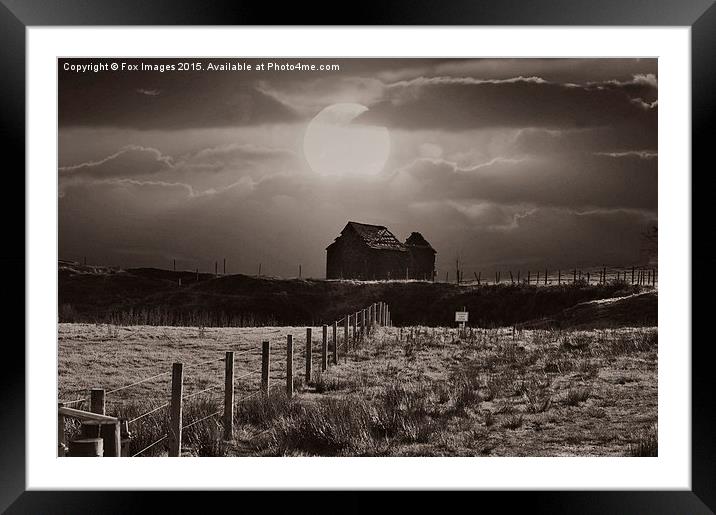   Old barn in countryside Framed Mounted Print by Derrick Fox Lomax