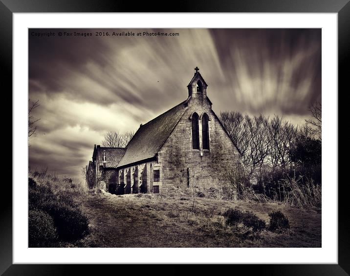 Old church in lancashire Framed Mounted Print by Derrick Fox Lomax