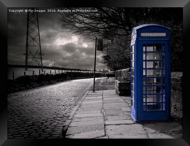 Phone box Tardis Framed Print by Derrick Fox Lomax