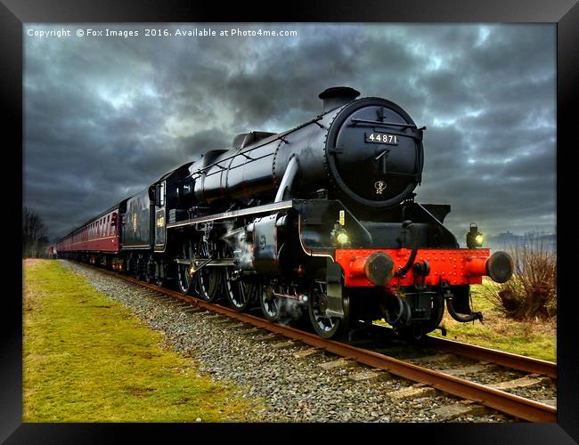 44871 Stainer class black 5 train Framed Print by Derrick Fox Lomax