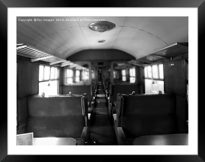 old railway carriage Framed Mounted Print by Derrick Fox Lomax