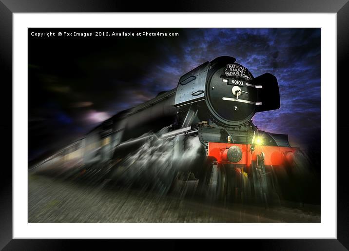 The Flying Scotsman Framed Mounted Print by Derrick Fox Lomax