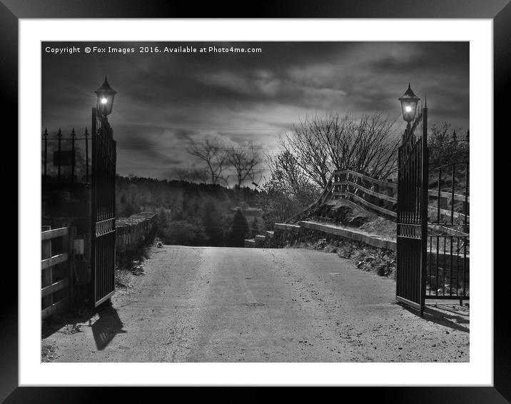 Gates to the countryside Framed Mounted Print by Derrick Fox Lomax