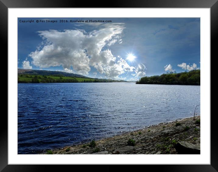 Yarrow resorvoir Framed Mounted Print by Derrick Fox Lomax