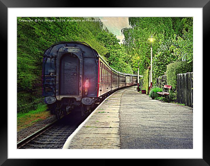 Railway At Summerseat Bury Framed Mounted Print by Derrick Fox Lomax