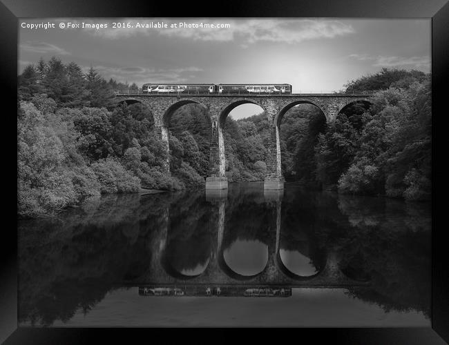 Train over the river viaduct Framed Print by Derrick Fox Lomax
