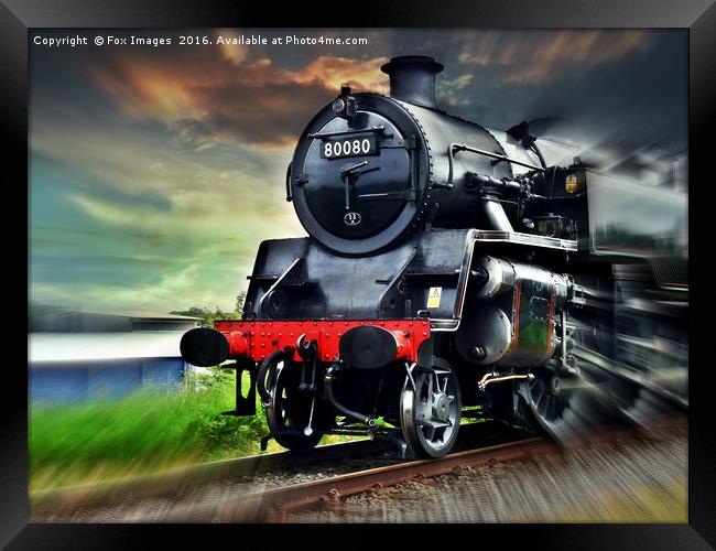 Locomotive 80080 train Framed Print by Derrick Fox Lomax