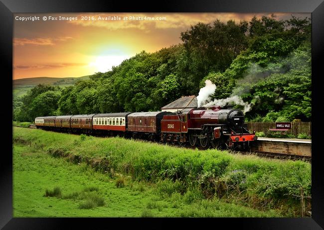 Steam train Hughes Crab 13065 at irwell vale Framed Print by Derrick Fox Lomax