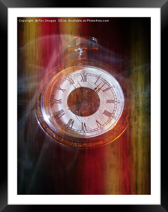 Gold fob watch Framed Mounted Print by Derrick Fox Lomax