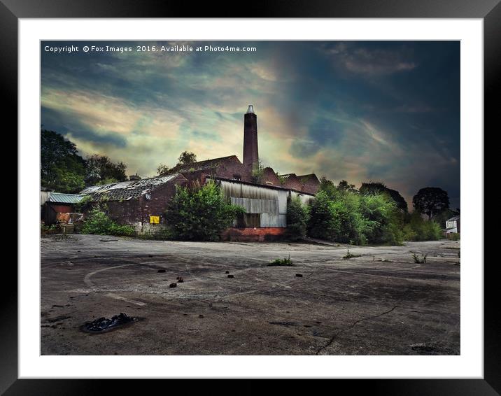 Abandoned mill Framed Mounted Print by Derrick Fox Lomax