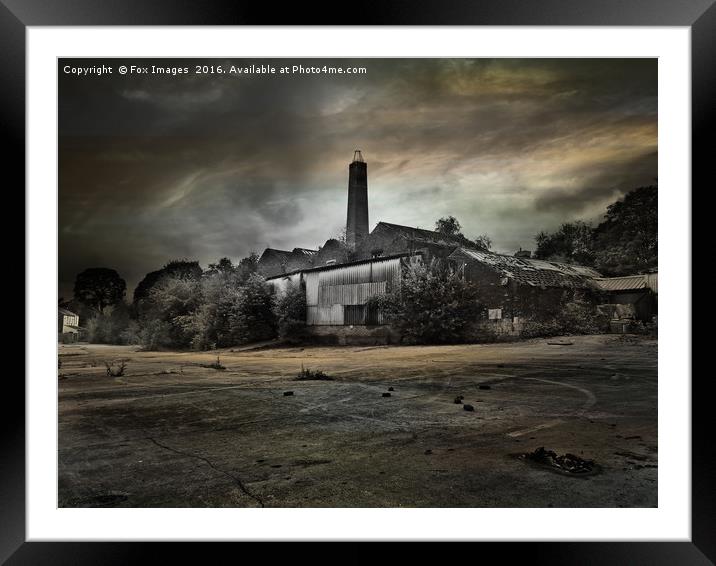 Abandoned mill lancashire Framed Mounted Print by Derrick Fox Lomax