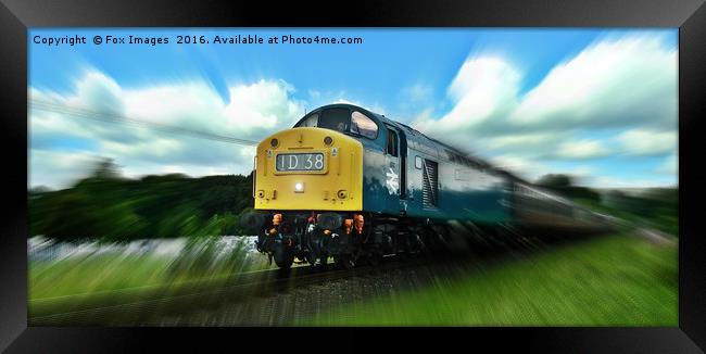 345 locomotive train Framed Print by Derrick Fox Lomax
