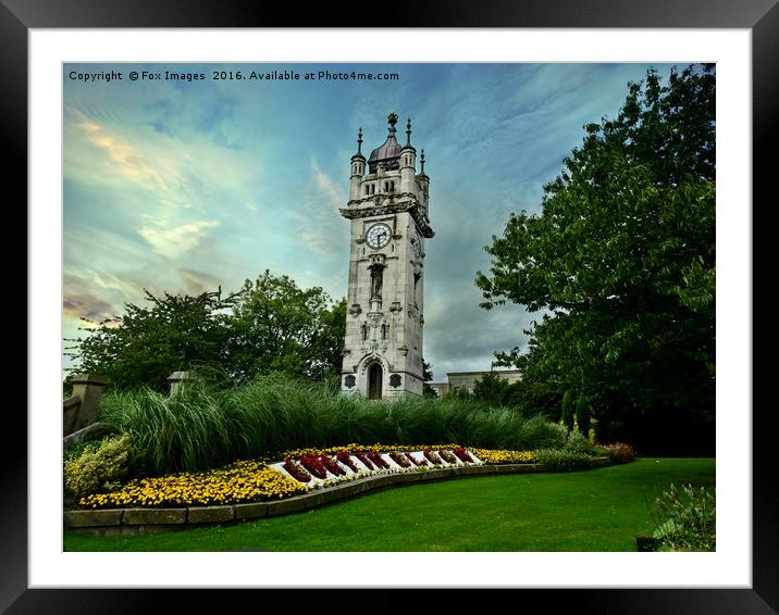 Whitehead clock tower bury Framed Mounted Print by Derrick Fox Lomax