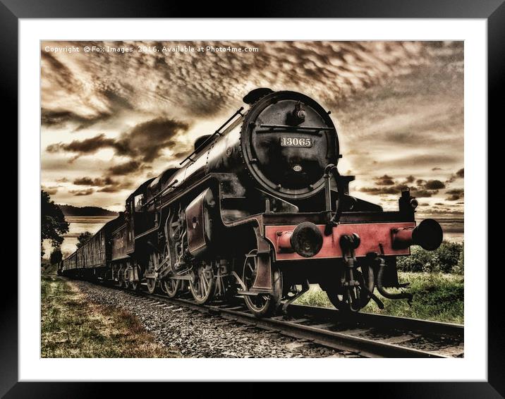 13065 locomotive train Framed Mounted Print by Derrick Fox Lomax