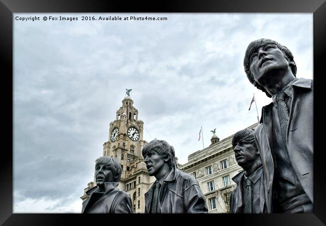 The beatles at liverpool Framed Print by Derrick Fox Lomax