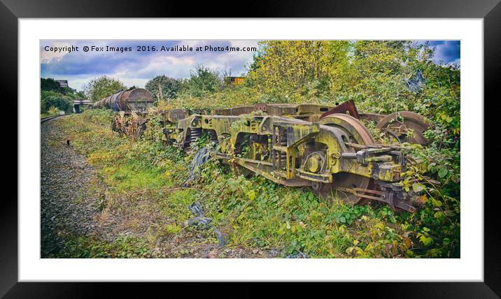 Old Train Graveyard Framed Mounted Print by Derrick Fox Lomax