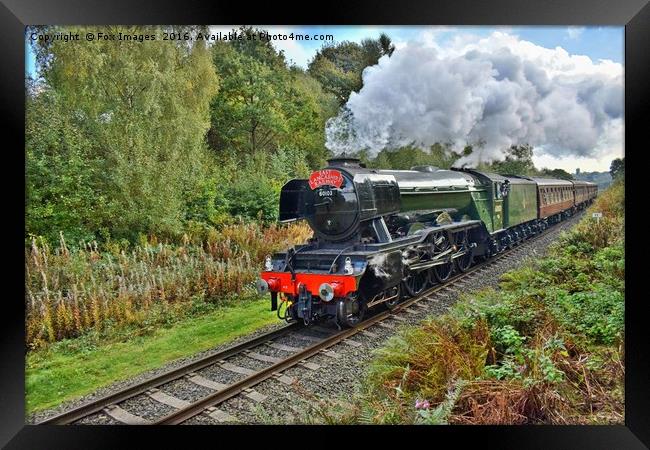 The flying scotsman at burrs Framed Print by Derrick Fox Lomax