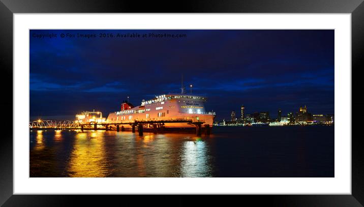 Liverpool ferry Framed Mounted Print by Derrick Fox Lomax